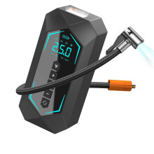 Compresseur d'air portable, gonfleur de pneus, 150 psi, 40 l/min, gonflage rapide 2 fois, pompe à air électrique double alimentation, pompe 12 V CC