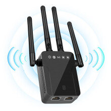 1200Mbps Wifi Extender Home Signal Booster s ethernetovým portom, Dual Band (5Ghz/2.4Ghz) Podporuje zosilňovače a opakovače