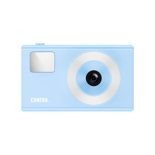 Appareil photo numérique rétro CCD 1080p pour adolescents, carte SD 32 Go, zoom 16x, bleu