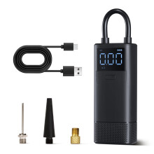 Compresseur d'air portable TP05, 2 500 mAh, avec éclairage LED et manomètre, gonflage rapide à 150 PSI et préréglage de la pression des pneus.
