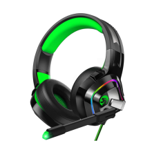 Gaming Headset for PS4, PS5, Xbox One, PC, Wired Over Ear Headphone with Noise Isolation Microphone, LED RGB Light,Surround Sound(Green)