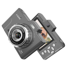 Appareil photo numérique portable 1080P 48MP, double objectif, zoom optique 8X, écran TFT 2,8 pouces, 32 Go, adapté aux adolescents, noir