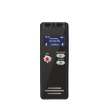 Controle de Voz Digital de 64 Gb com Função de Reprodução Gravador de Fita de Microfone Duplo Hd com Função de Redução de Ruído- Preto