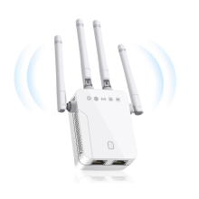WiFi Extender 300 Mbps, 2,4 GHz, Dual LAN porty, Signál s dlhým dosahom, Bezdrôtový opakovač - .