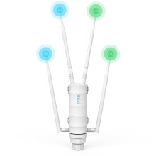 Répéteur Wi-Fi extérieur résistant aux intempéries, point d'accès sans fil, maillé avec PoE passif, double bande 2.4 5G haute puissance