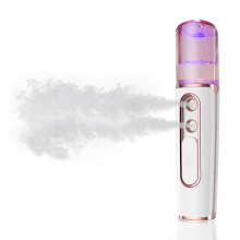 Nano Pulverizador Facial Vaporizador Facial de Névoa Fria Recarregável Por Usb Tanque de Água Visível Nano Pulverizador Rosa