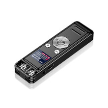Gravador de Voz Digital de 64 Gb com Reprodução Portátil Controlado Por Voz Cancelamento de Ruído Protegido Por Senha Velocidade Variável-