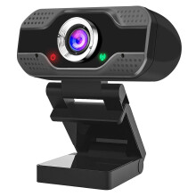 HD Webcam, Webcam with Microphone 1080P for Video Conferencing, Online Teaching, and Streaming(Black)
