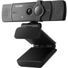 1080P USB Camera Plug Play Mic Full Ultra HD Web Camera Video Cam Calling Conferencing Streaming for PC/Desktop/Computer/Mac/Laptop/MacBook(Black)