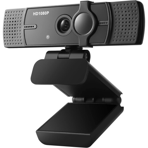 1080P USB Camera Plug Play Mic Full Ultra HD Web Camera Video Cam Calling Conferencing Streaming for PC/Desktop/Computer/Mac/Laptop/MacBook(Black)