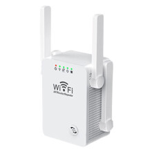 VPMKP - 300M bezdrôtový opakovač 2,4G Wifi smerovač Signal Booster Extender 4 Anténny Router Zosilňovač signálu pre domácnosť Biely