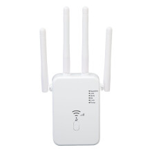 VPMKP - Wifi Extender 1200 Mbps 2,4G 5G dvojpásmový port Wan Lan cez nástenný zosilňovač signálu Wifi Internet Booster (biely)