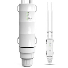 Amplificateur de signal Wi-Fi extérieur, double bande 2,4 GHz et 5 GHz, haute puissance, résistant aux intempéries, compatible 1080p/2400 Mbps