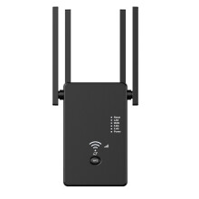 Zosilňovač Wi-Fi Repeater 1200 Mb/s 2,4/5,8 GHz AC1200M Zosilňovač signálu Wi-Fi Repeater Wireless Router Extender (čierny)