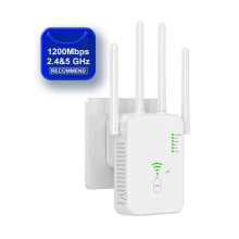 WiFi Extender 1200Mbps, Dual Band 5GHz & 2,4GHz, Wireless Signal Booster s portom - .