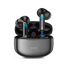 Wireless Earbuds, 50Hrs Playback Bluetooth Headphones in Ear with Mic, Touch Control HiFi Stereo Noise Cancelling Earbuds, IPX7 Waterproof(Black)