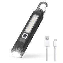 LED Flashlight | Real-Time Battery Indicator | Compact, USB Rechargeable | Multiple Lighting Modes - Outdoor, Emergency, Camping(Black)