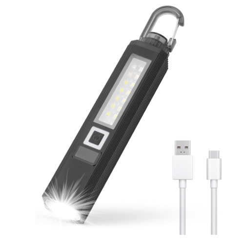 LED Flashlight | Real-Time Battery Indicator | Compact, USB Rechargeable | Multiple Lighting Modes - Outdoor, Emergency, Camping(Black)