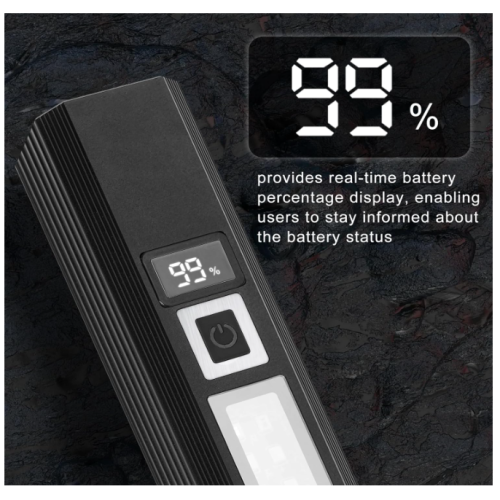 LED Flashlight | Real-Time Battery Indicator | Compact, USB Rechargeable | Multiple Lighting Modes - Outdoor, Emergency, Camping(Black) 1