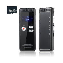 64GB digitálny rekordér, aktivovaný hlasom, 3072 Kbps HD záznam, prenosné zariadenie s prehrávaním - .