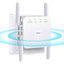 Domáci a vonkajší WiFi opakovač, 1200 Mbps, pokrytie 6 000 štvorcových stôp -