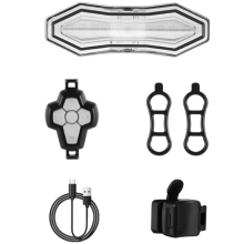 Bike Turn Signals,Bright Bicycle Turn Signals Front Back IPX5 Waterproof Wireless Remote Control Rear Bike Light USB Rechargeable(Black)