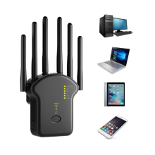 1200Mbps Wifi Extender Dvojpásmový bezdrôtový Wifi opakovač 2,4G 5G Wifi signál opakovač s predlžovačom dosahu portu LAN/Wan