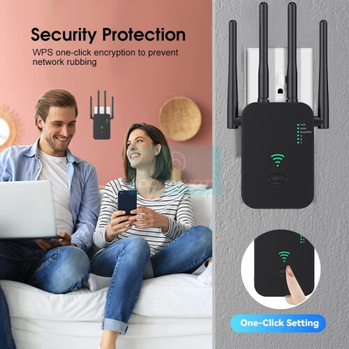 1200Mbps WiFi Extender, dvojpásmový bezdrôtový opakovač pre domácnosť - 2