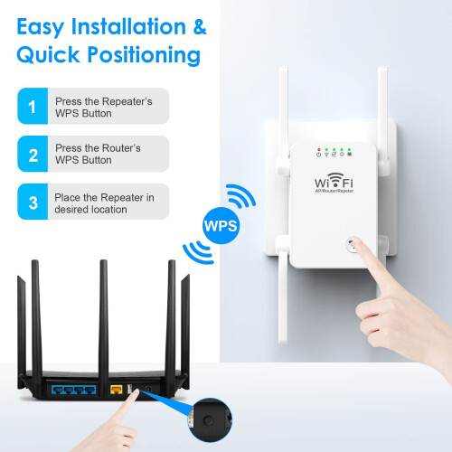 Extensor WiFi de 300 Mbps para Casa, Cobertura de até 4.800 Pés Quadrados - 1