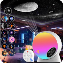 13 in 1 HD Planetarium Star Projector,Star Projector Galaxy Light with Remote/Auto-Off Timer(White)