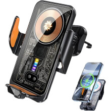 66W Fast Wireless Car Charger, Auto-Clamping Phone Holder with Navigation Support, Super Fast Charge(Black)