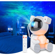 Astronaut Galaxy Projector, Star Projector with Timer and Remote, Night Light with Moon Lamp(White)