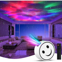 Star Projector with Remote Timer - Night Light for Bedroom, Kids Room 17 Lighting Modes(White)