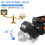 Headlamp Flashlight, Rechargeable Headlight, 2-Pack Waterproof Motion Sensor Head Lamp(Black) 5