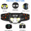Headlamp Flashlight, Rechargeable Headlight, 2-Pack Waterproof Motion Sensor Head Lamp(Black) 2