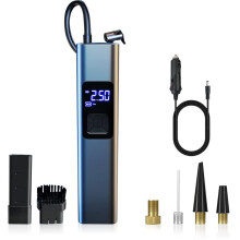 Compresseur d'air portable, gonfleur de pneus, pompe à pneus sans fil 150 psi avec manomètre, pompe à air électrique pour ballons de moto