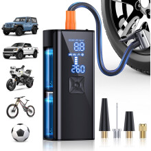 Compressor Ar Portátil para Inflador Pneus Bomba Ar Portátil 150Psi e 2X Mais Rápida com Manômetro Digital Compressor Ar Sem Fio