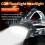 COB Floodlight Headlamp USB Rechargeable with Red Light, 2000 Lumen LED Headlight (Black) 2