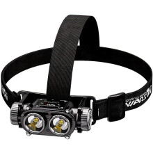 Rechargeable LED Headlamp, 1500 Lumens, Adjustable Angle, Aluminum Alloy & ABS, IPX6 Water-Resistant(Black)