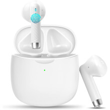 Wireless Earbuds, Bluetooth 5.3 Earbuds Stereo Bass, Bluetooth Headphones in Ear with Noise Cancelling Mic(White)