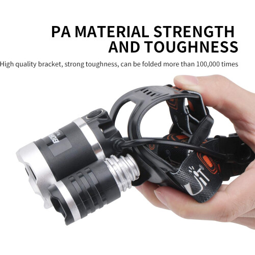 3000 LED Black Light Headlamp,3 Modes White and UV Light Headlamp, Rechargeable Blacklight(Black) 2
