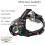 Rechargeable LED Headlamp, Super Bright 60H Headlamp Flashlight Motion Sensor(Black) 3
