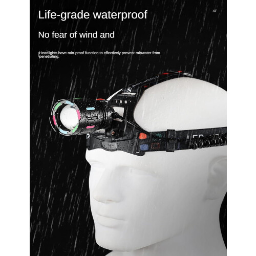 Rechargeable LED Headlamp, Super Bright 60H Headlamp Flashlight Motion Sensor(Black) 1
