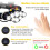 Rechargeable Headlamp,Bright 8 Led Head Lamp,16 Modes Adjustable Motion Sensor Headlight(Black) 4