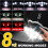 Rechargeable Headlamp,Bright 8 Led Head Lamp,16 Modes Adjustable Motion Sensor Headlight(Black) 5