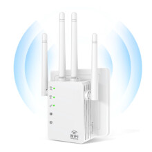 Wifi Extender, Signal Booster Wifi Extender Až do 6 000 štvorcových stôp a 50+ zariadení, 1200 Mbps Wifi Booster, Repeater