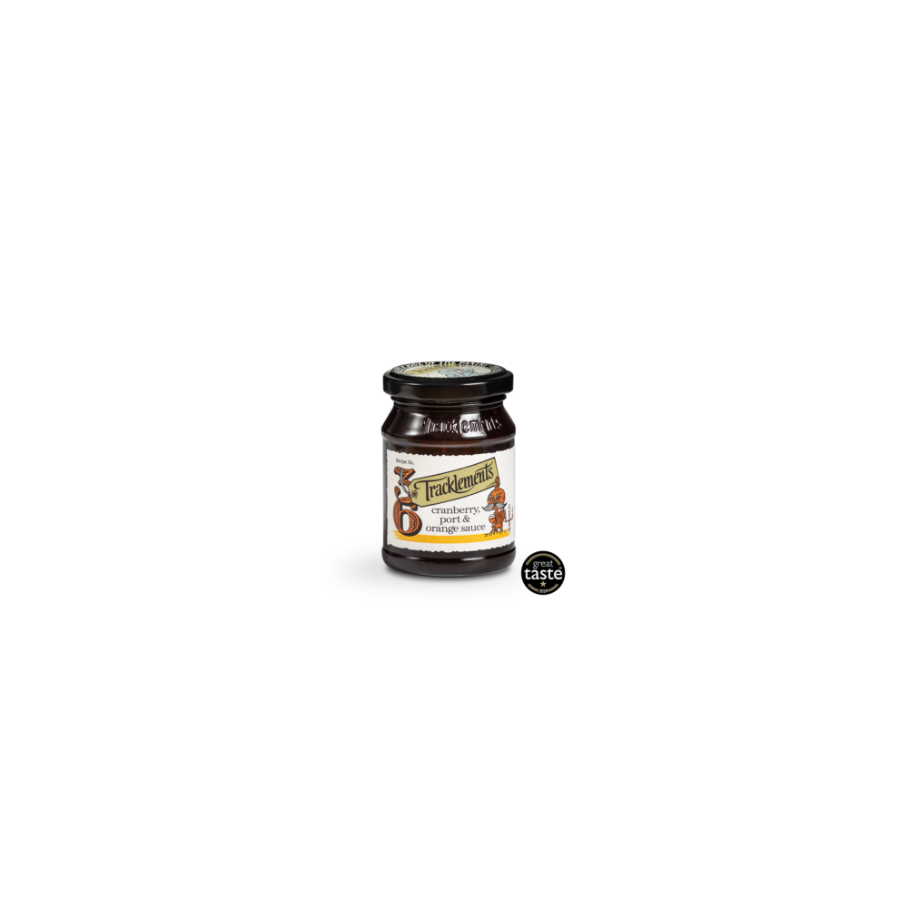 Tracklements Cranberry, Port & Sauce 210G Orange