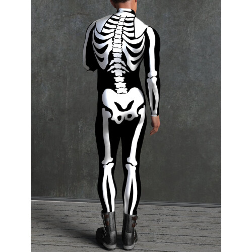 (XXXXL) Skelettkostüm Herren Halloweenkostüm 2