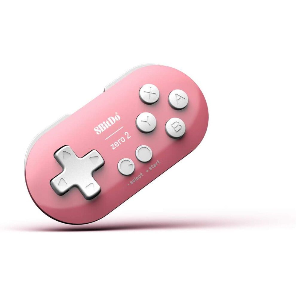 8Bitdo Zero 2 Bluetooth Gamepad Keychain Sized Mini Controller for Switch, Windows, Android, macOS & Raspberry Pi(Pink Edition) - Image 3