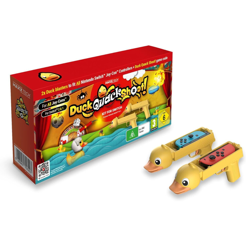 Maxx Tech - Duck Quack Shoot for Switch 1 & 2 Switch 2 (Game Code & Duck Guns)-image-OPC-PHXGV5S-NEW